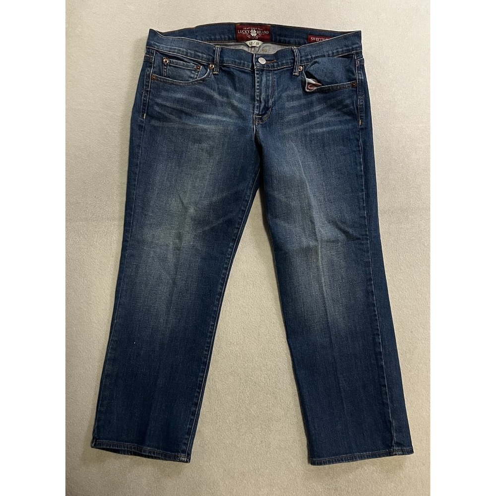 Lucky Brand Jeans Women's Size 12/31 Blue Sweet N Crop Medium Wash Stretch Denim